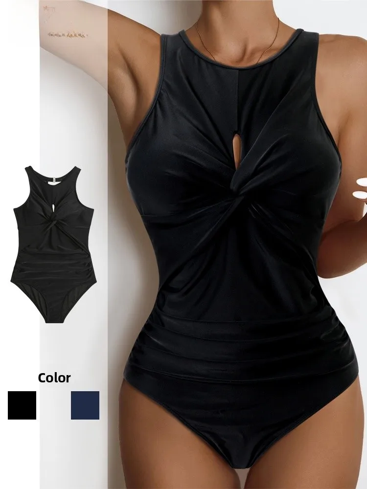 

2025 plus Size Swimsuit e Design Women's Summer Bla Blue Sexy Big Chest Cover up Slimming Swimwear