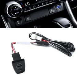 USB QC3.0 Mobile Phone Quick Car Charger Smartphone Charging Adapter for Toyota WILDLANDER Rav4 2020 2021 2022 2023