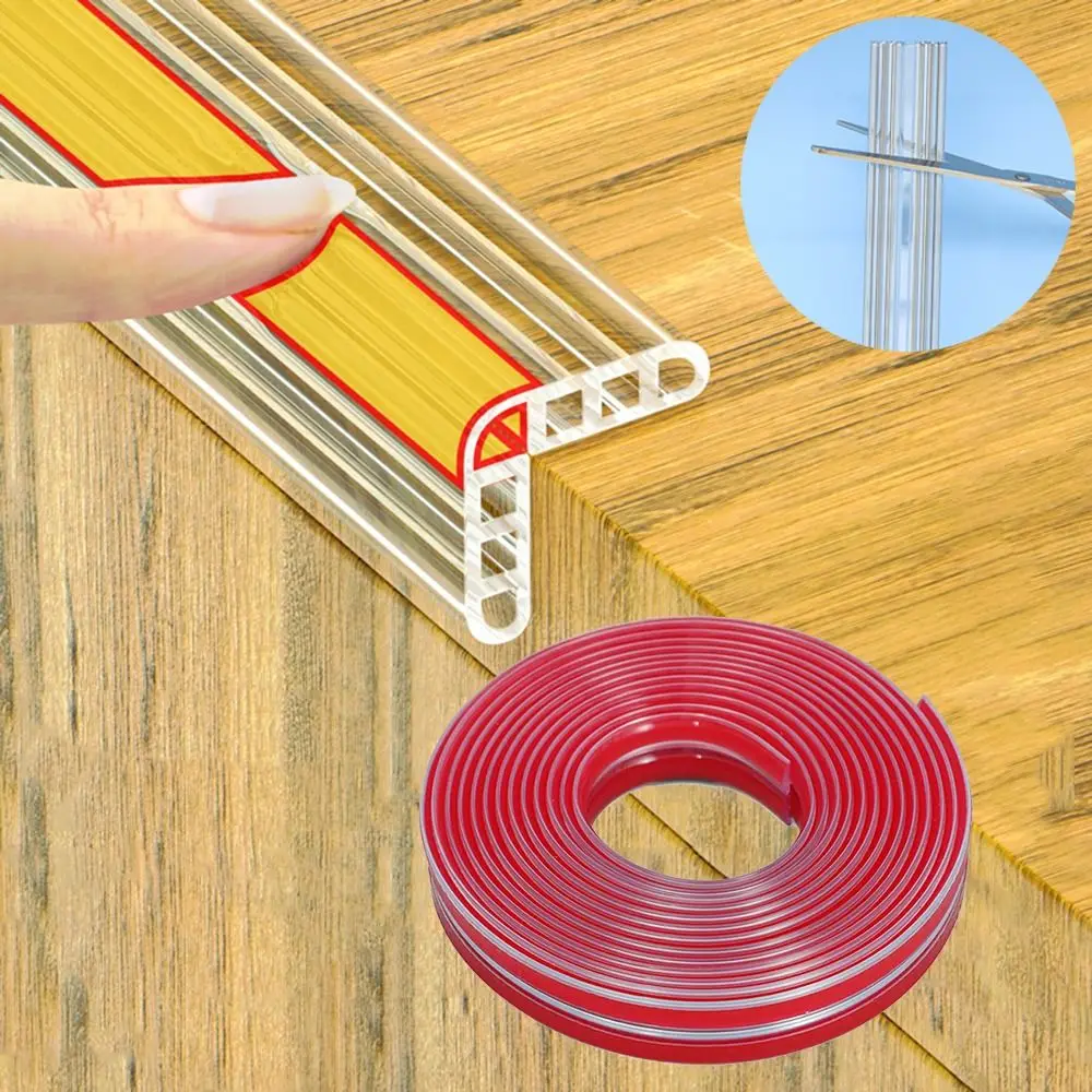 

High Quality Anti Collision Baby Proofing PVC Transparent Corner Guard Strip Self Adhesive Cabinet Airbag Furniture Bumper