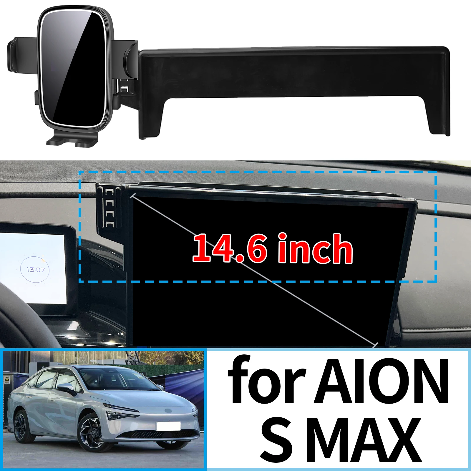 

fit for AION S Max 14.6inches 2023 2024 2025 ​​Stable Clip-On Phone Holder​​ Mount Screen Base No Vibration​ Car accessoires