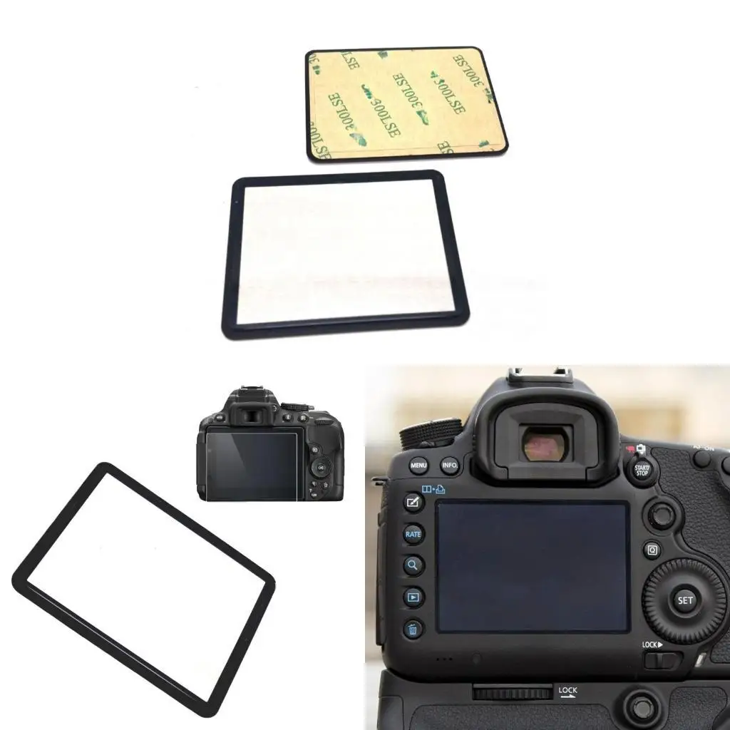 

R53C Self-adhesive Camera Screen High Glass Protector LCD Screen for 5D3