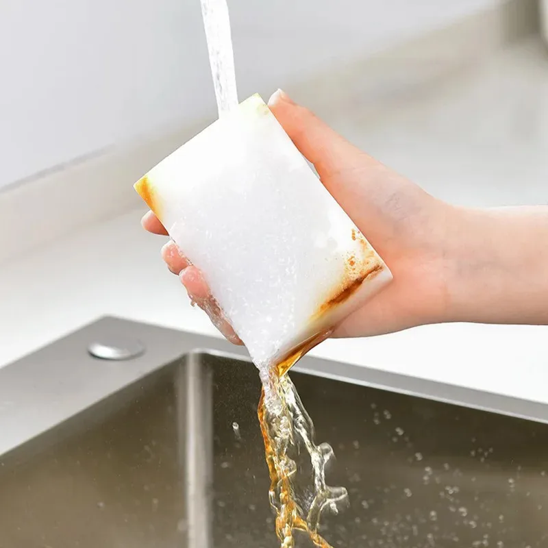 50 pieces of white melamine sponge eraser, kitchen, office, bathroom cleaning/dishwashing accessories 100 * 70 * 30mm image 2