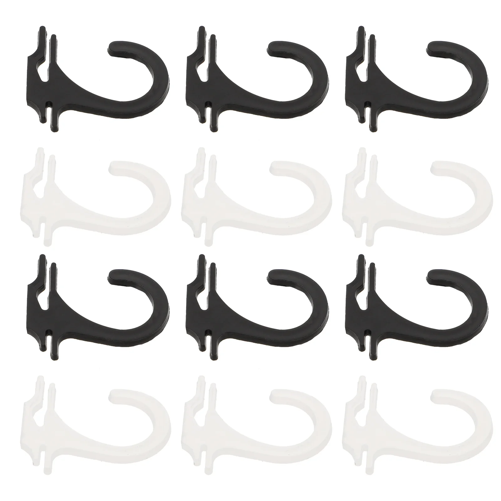

400pcs Sock Hooks High Quality Plastic Retail Display Tools 200 Black 200 Transparent Hanging Accessories Organizers Household
