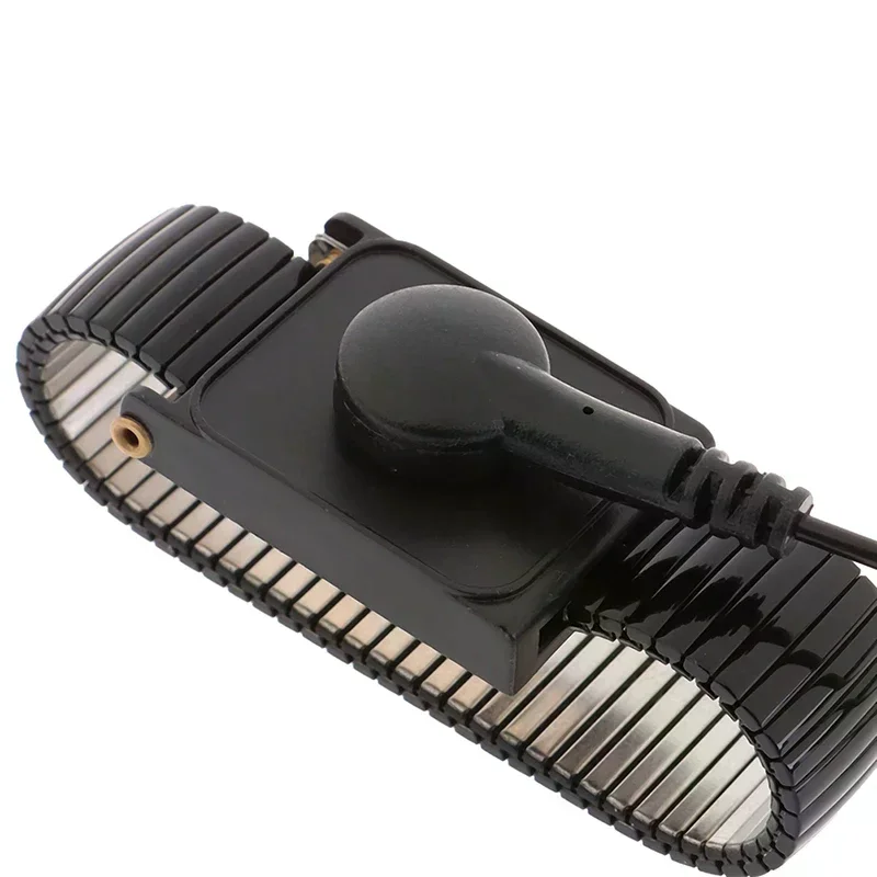 حزام معصم مضاد للكهرباء الساكنة، حزام تفريغ قابل للتعديل ESD، سوار معدني أرضي #6