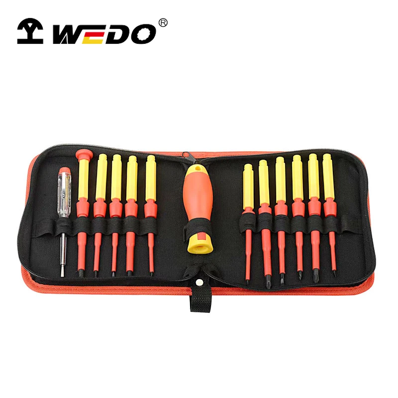 WEDO VDE Certificate AC 1000V Multi Function Size Screwdriver Slotted Phillips Pozidriv Hex Torx Screwdriver Set