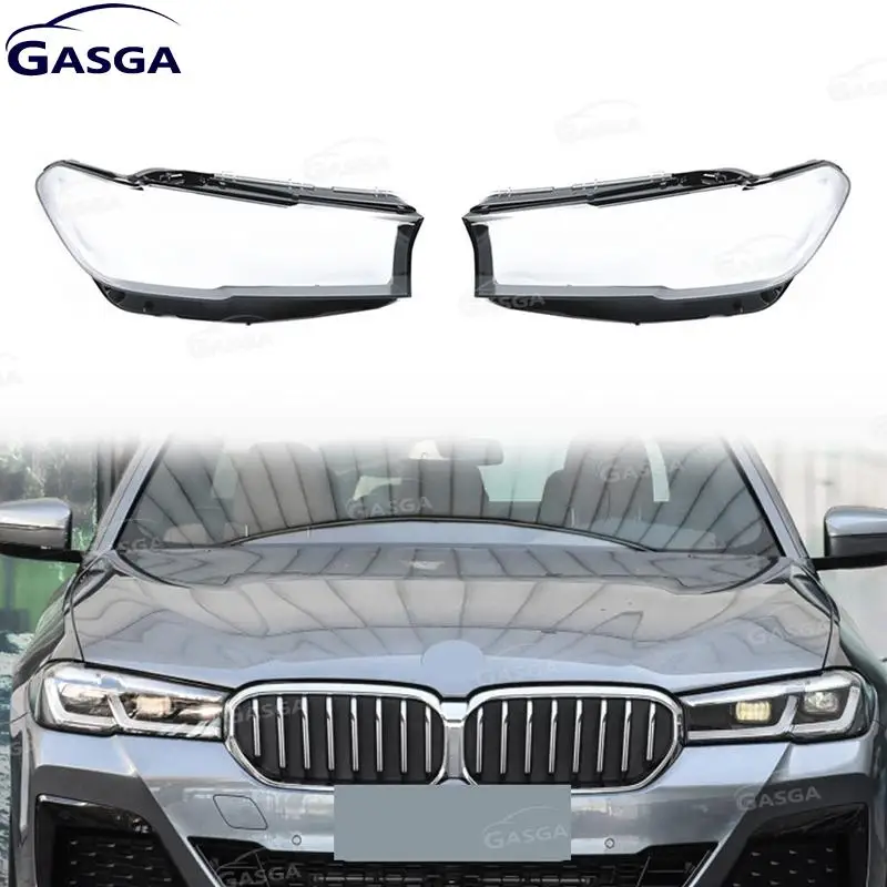 

Пара крышек линз передней фары для BMW G30 G38 5 серии 2020-2022 гг., стеклянный корпус, абажур, прозрачный корпус