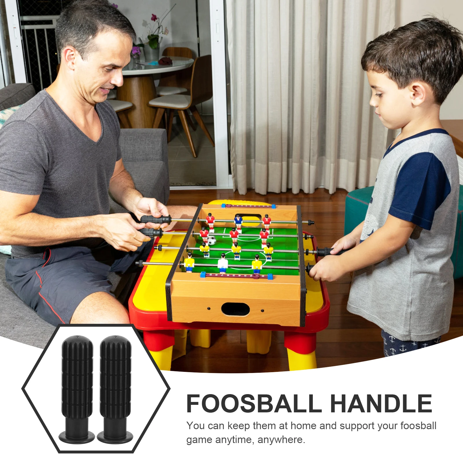 

Foosball Replacement Handle PVC Material Ergonomic Durable Lightweight Easy to Operate Compatible with Various Table