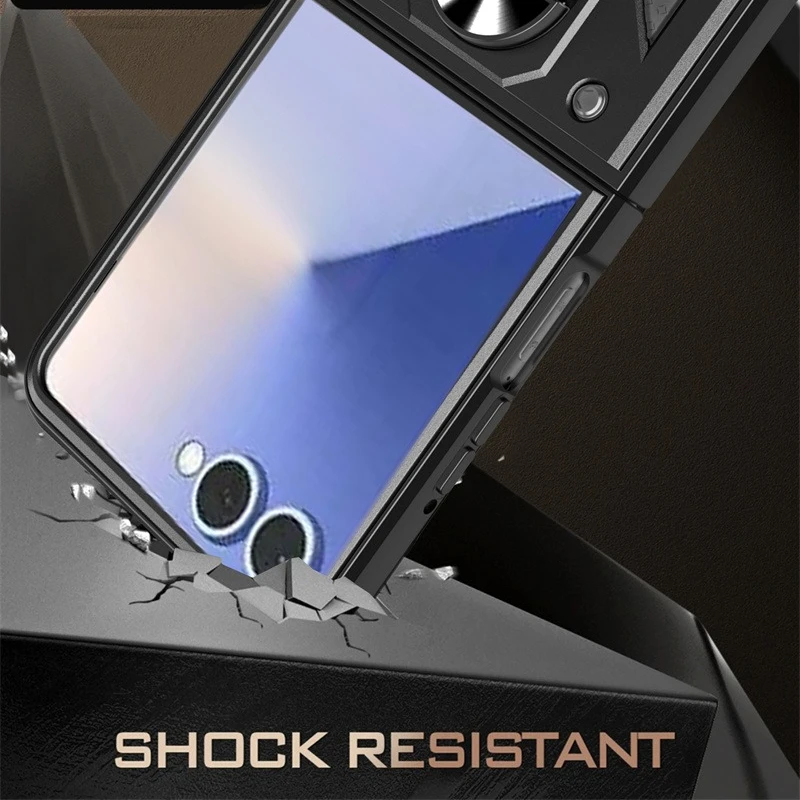 Armor Kickstand Case Voor Samsung Galaxy Z Flip 7 Z Flip7 FE 5G Beschermhoes Met Ring Magnetische houder Coque Fundas Capa
