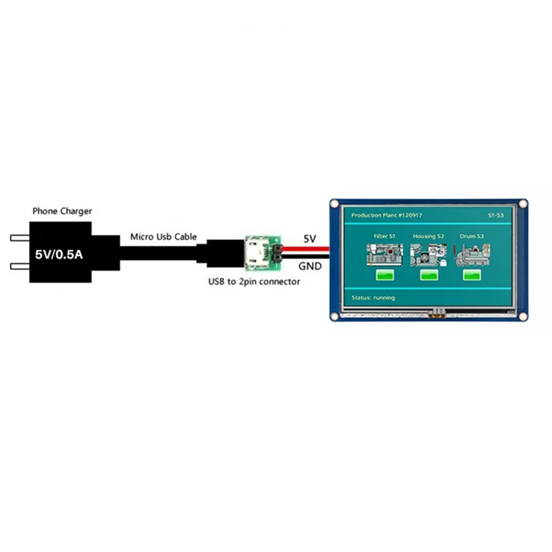 Pantalla táctil LCD HMI NX4827T043 Interfaz hombre-máquina de 4,3 pulgadas Pantalla resistiva HMI Serie mejorada