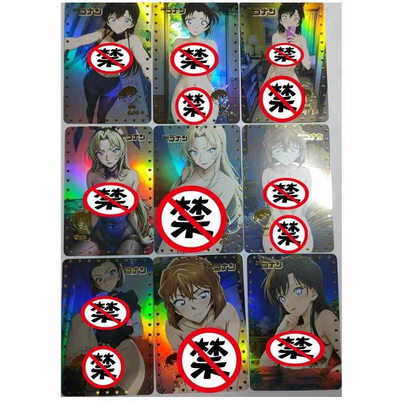 

9 шт./компл., сделай сам, скрытая аниме-карта, детектив Конан серии ACG, сексуальная телесная карта, игрушка в подарок, игра, самодельная коллекционная карта комиксов аниме