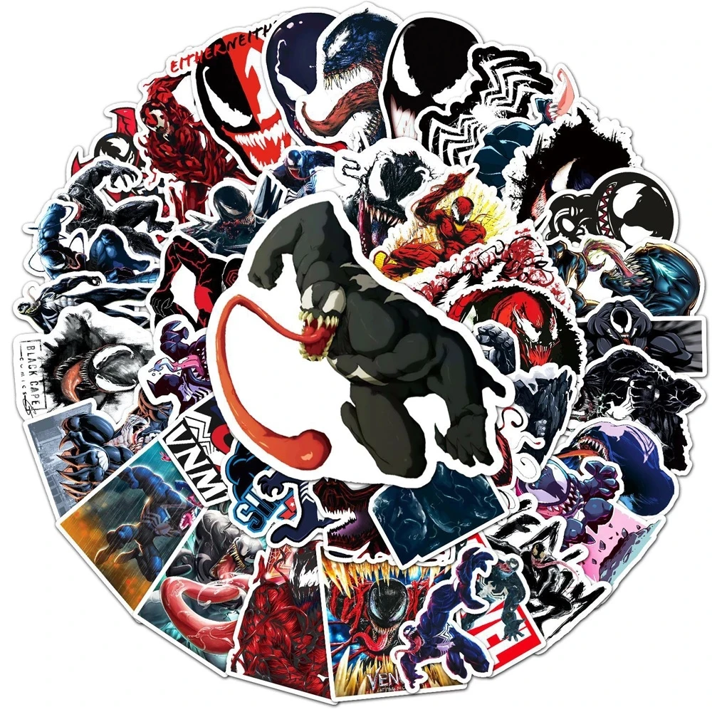 10/30/50PCS Comics Movie Carnage Venom Villain Graffiti Stickers Laptop Luggage Phone Skateboard Suitcase Graffiti Sticker Toys