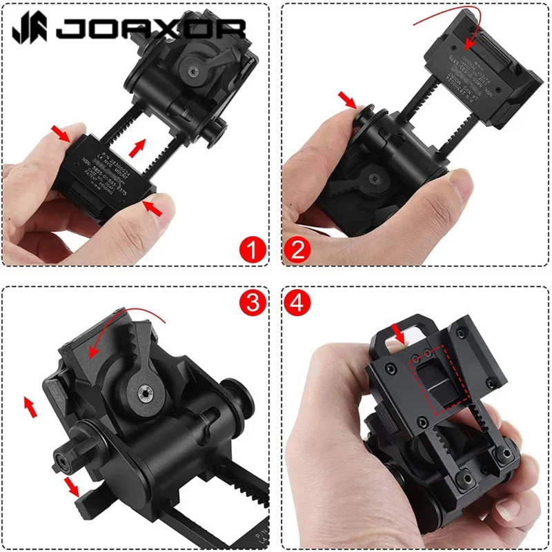 JOAXOR CNC PVS15/18 Night Vision Goggles Mount for L4G24 NVG Metal Helmet Mount