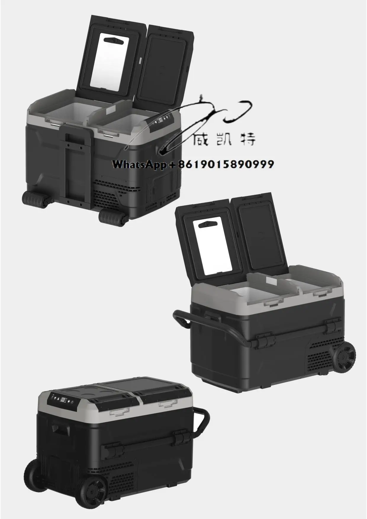 

New Pull Box Design Automobile Dual-purpose Dual-temperature Double-control Refrigerated 12v24v Compression Locomotive