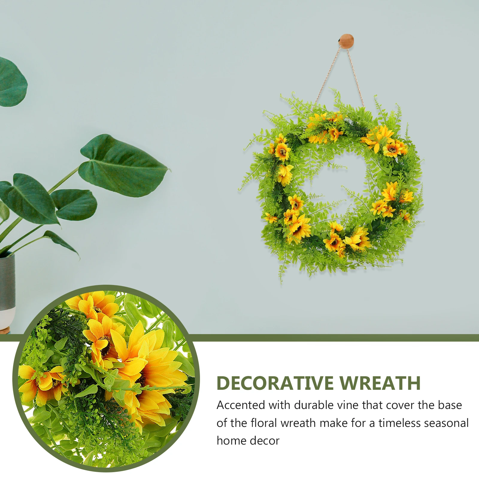 

Artificial Flowers Home Decor Sunflower Household Adornment Door Simulated Pendant Christmas Valentine