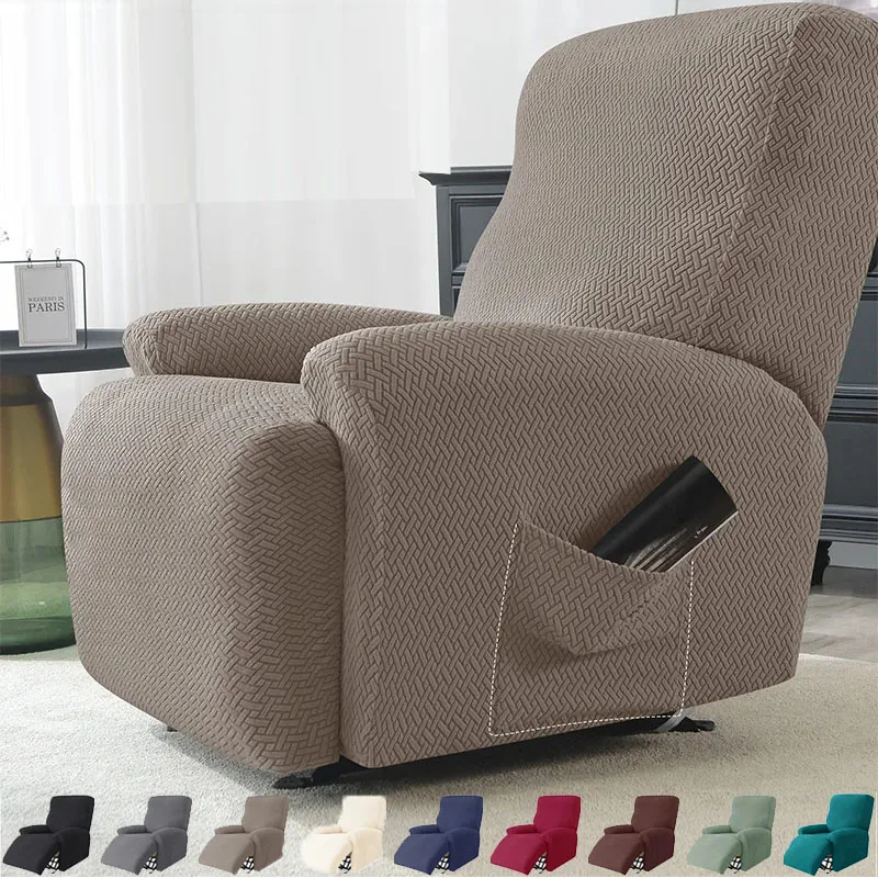 

4PCS/set Jacquard Recliner Cover Elastic Lazy Boy Chair Covers Stretch Spandex Couch Slipcovers Non Slip Sofa Armchair Slipcover