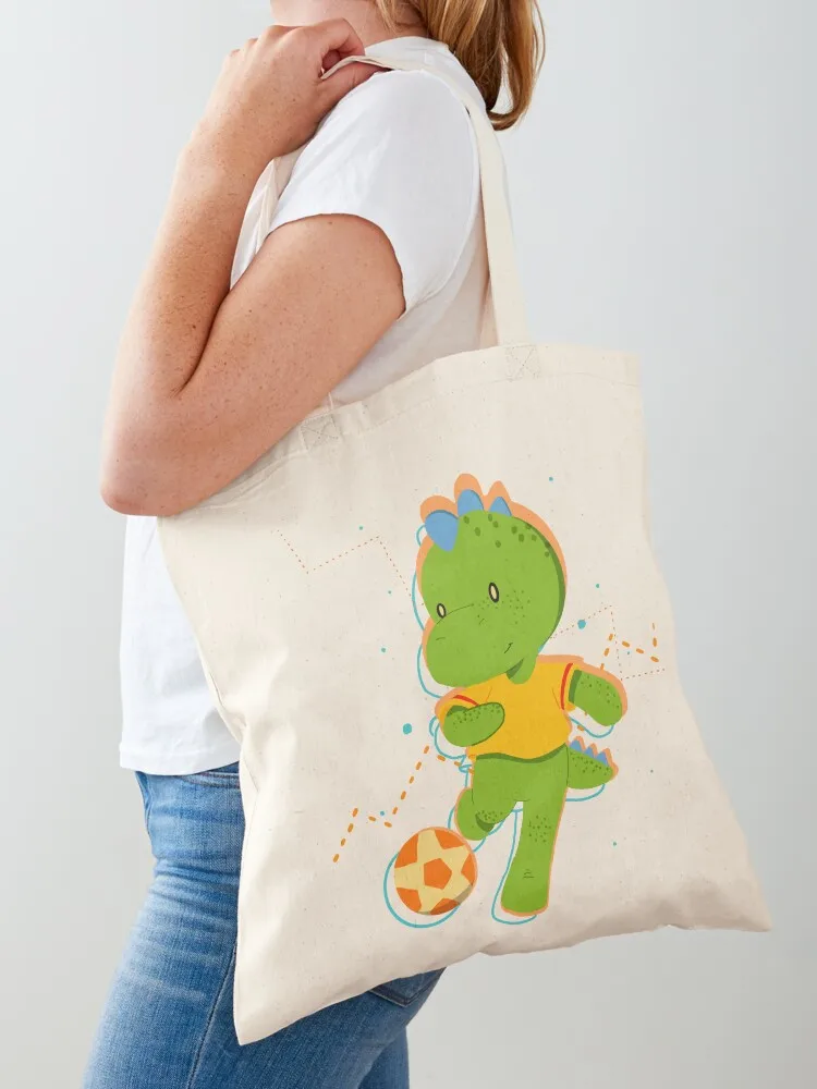

Dinosaur Soccer Tote Bag eco bag folding shopper bag women canvas tote university Large bags for women