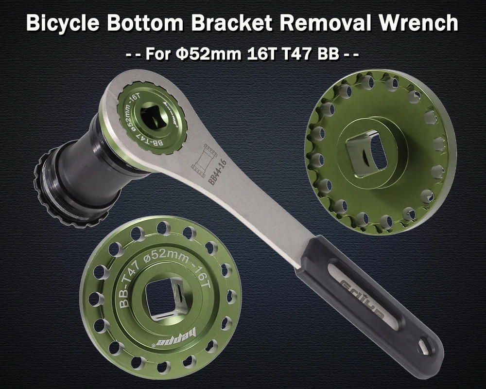 HEPPE Fahrrad T47 Tretlager Installation und Entfernung Schlüssel Fahrrad Tretlager Schlüssel für 52mm 16T T47 BB Reparatur – Detail 4