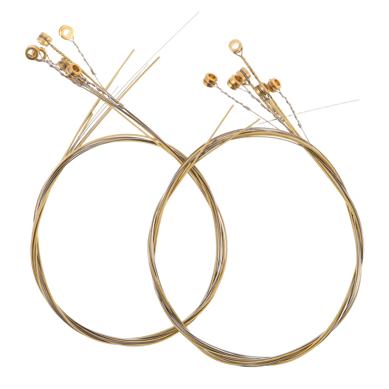 2Set 7 String Lyre Harp Strings Replacement Golden Steel Metal Harp String Set Universal Fit for All Lyre Harps Stable Tuning