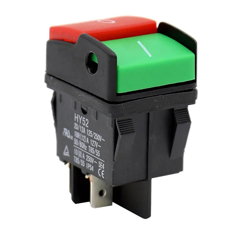 AA63 HOT Industrial Electric Push Button Switches,HY52 Push Button For Mechanical Device Switch 4 Pins With Light 125/250 V Easy