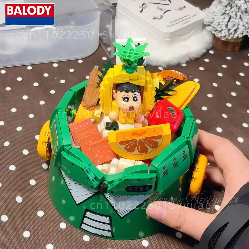 

BALODY Crayon Shin-chan Building Blocks Kantamu・robo Super Bowl Assembling Toys Cartoon Models Desktop Decoration Holiday Gifts
