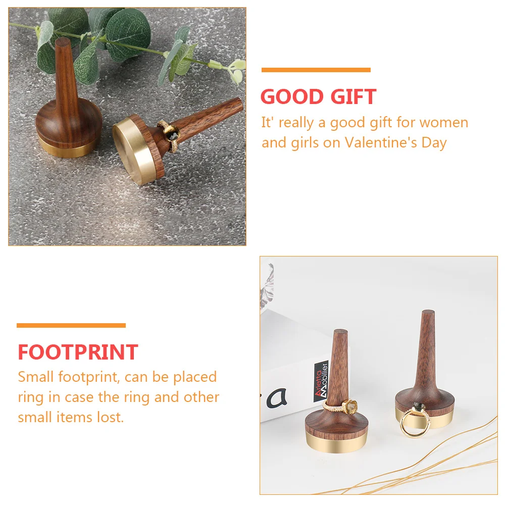 

1 шт. латунное кольцо из орехового дерева, подставка для ювелирных изделий, полка для хранения ювелирных изделий, полка для хранения ювелирных изделий для женщин и девочек, рождественский подарок на День святого Валентина