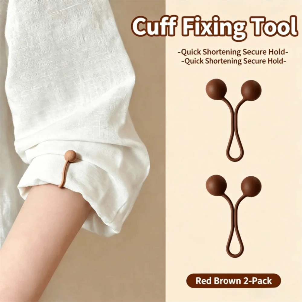 2PCS Alloy Sleeve Clips Sleeve Securing Anti-Slip Shirt Cinch Clips Hem Cinching Garment Cinch Fasteners Clothing Accessories