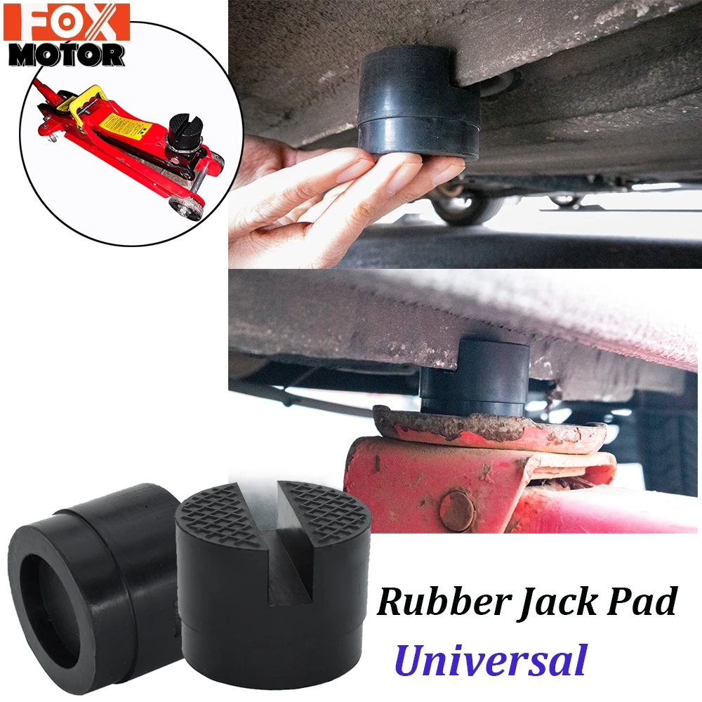 1pc Universal Car Lifting Tool Rubber Support Pad Jack Pad Stand Slotted Adapter Vehicle Maintenance Protector