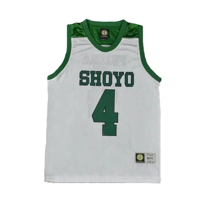 Shoyo White Anime Shohoku School Basketball Team Jersey Fujima Kenji Nagano Mitsu Jersey Cosplay Costume Tops Sportswear Uniform