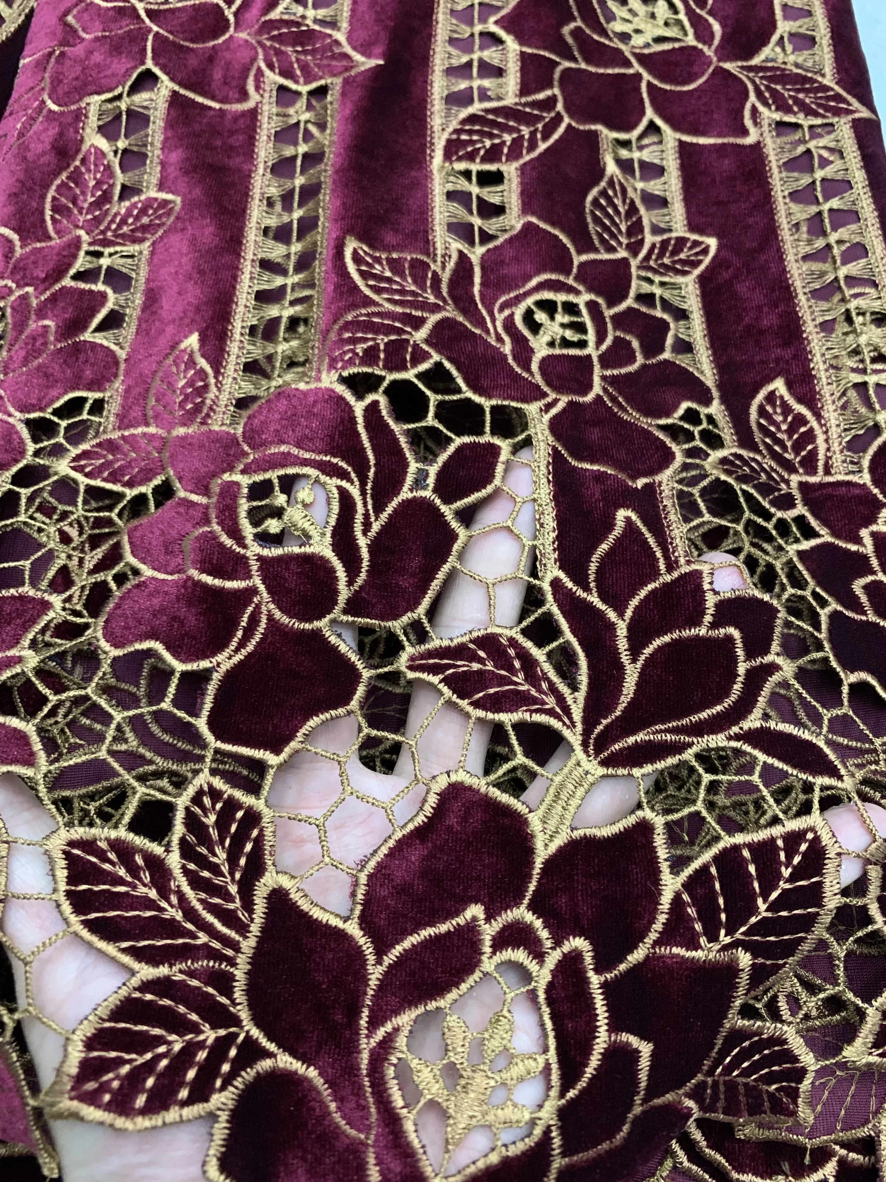 African Velvet Guipure Lace Fabric 2025 High Quality Embroidery Nigerian Wedding Laser Cut Lace Material