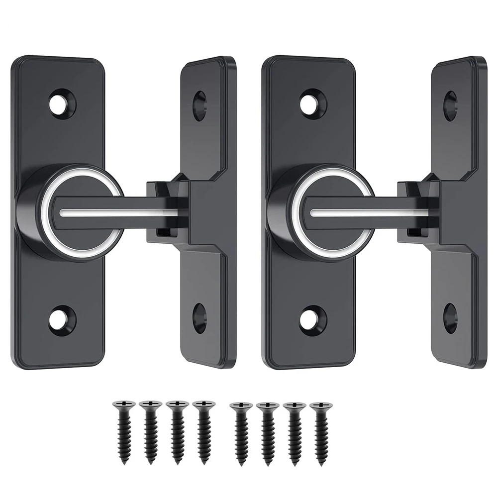 

Barn Door Lock Hardware, 90 Degree Heavy Duty Gate Latches Flip Latch Safety Door Bolt Latch Lock 2 Pack