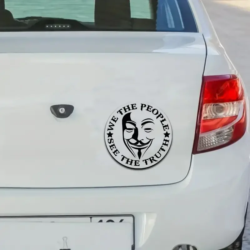 We The People Decal Sticker - Show Your Support for Anonymous on Your Laptop, Car, or Any Surface!