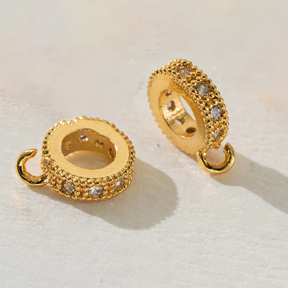 5pcs 18K Gold Plated Brass Zir - Jewelry Making Loops ulasan dan harga