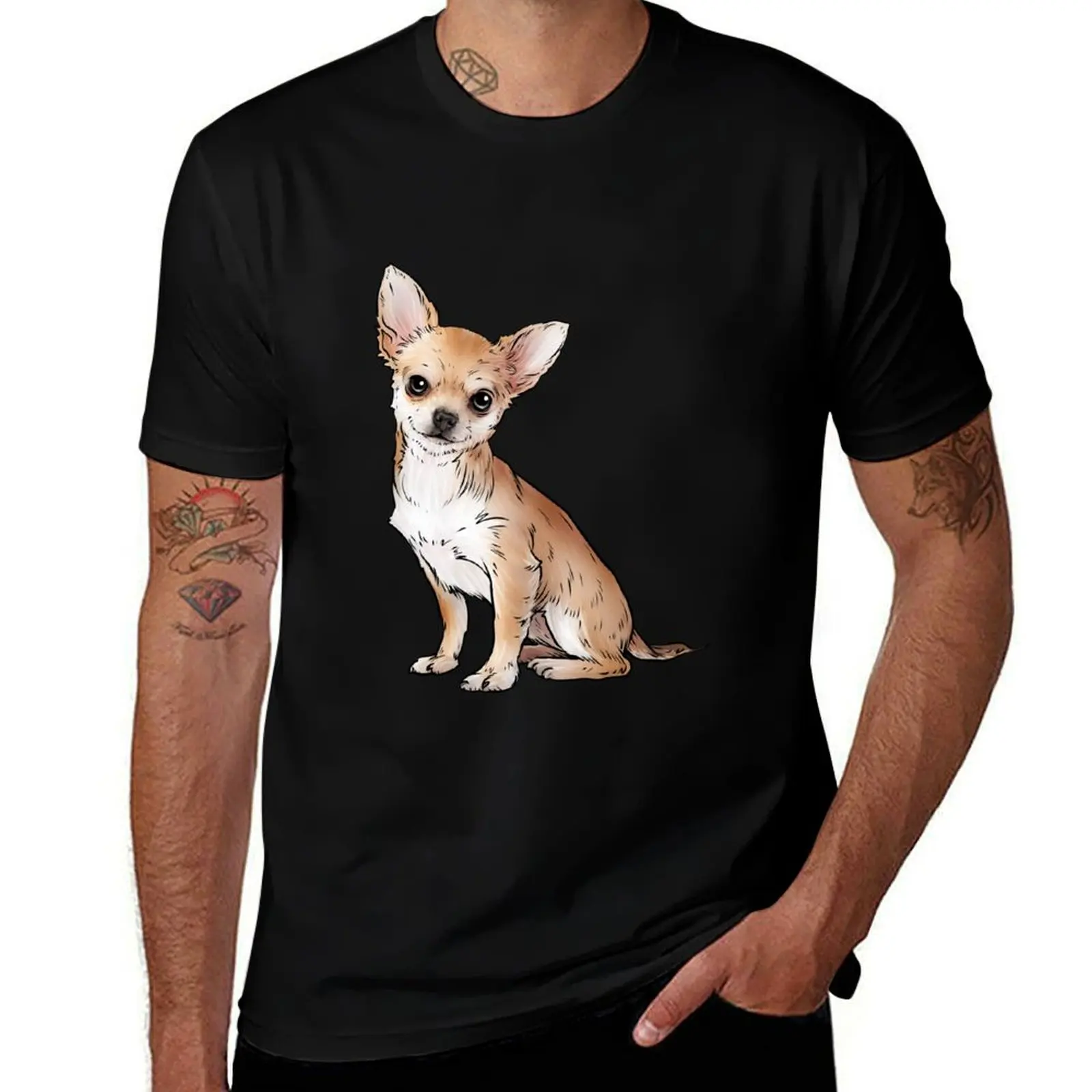 Chihuahua Dog T-Shirt animal prinfor boys basketball graphic tees men graphic t shirts