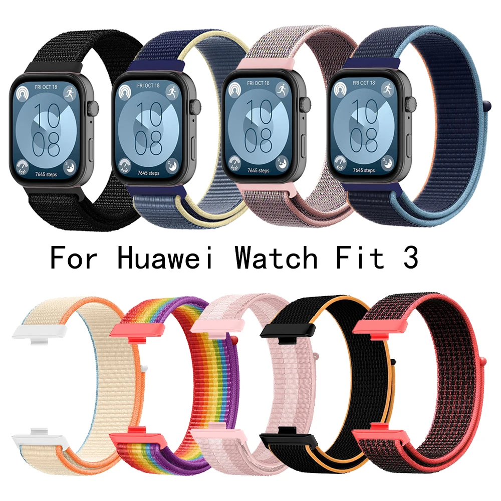 

Sport Nylon Loop Band For Huawei Watch Fit 3 Strap Bracelet For Huawei Watch Fit3 WatchBand Adjustable Wristband Accessories