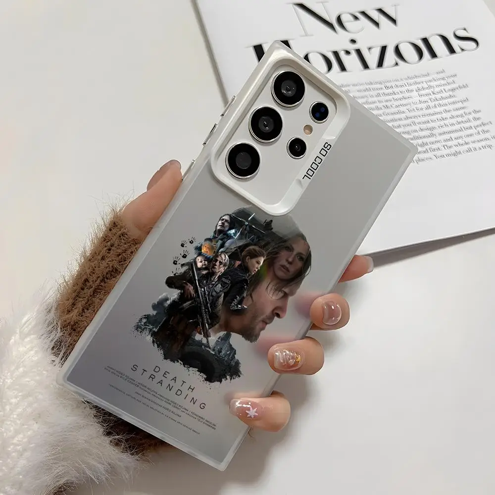 حافظة هاتف D-Death Game-S-Stranding لهاتف سامسونج جالاكسي S25 Edge S24 S23 S22 S21 S20 Ultra Funda حافظة هاتف فضية من السيليكون #3