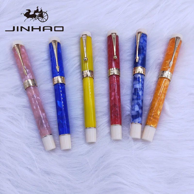 

Перьевая ручка Jinhao Century 100 Tofu с позолоченным пером 18 карат для мужчин и женщин, изысканная жесткая ручка для бизнеса и офиса, практика студентов
