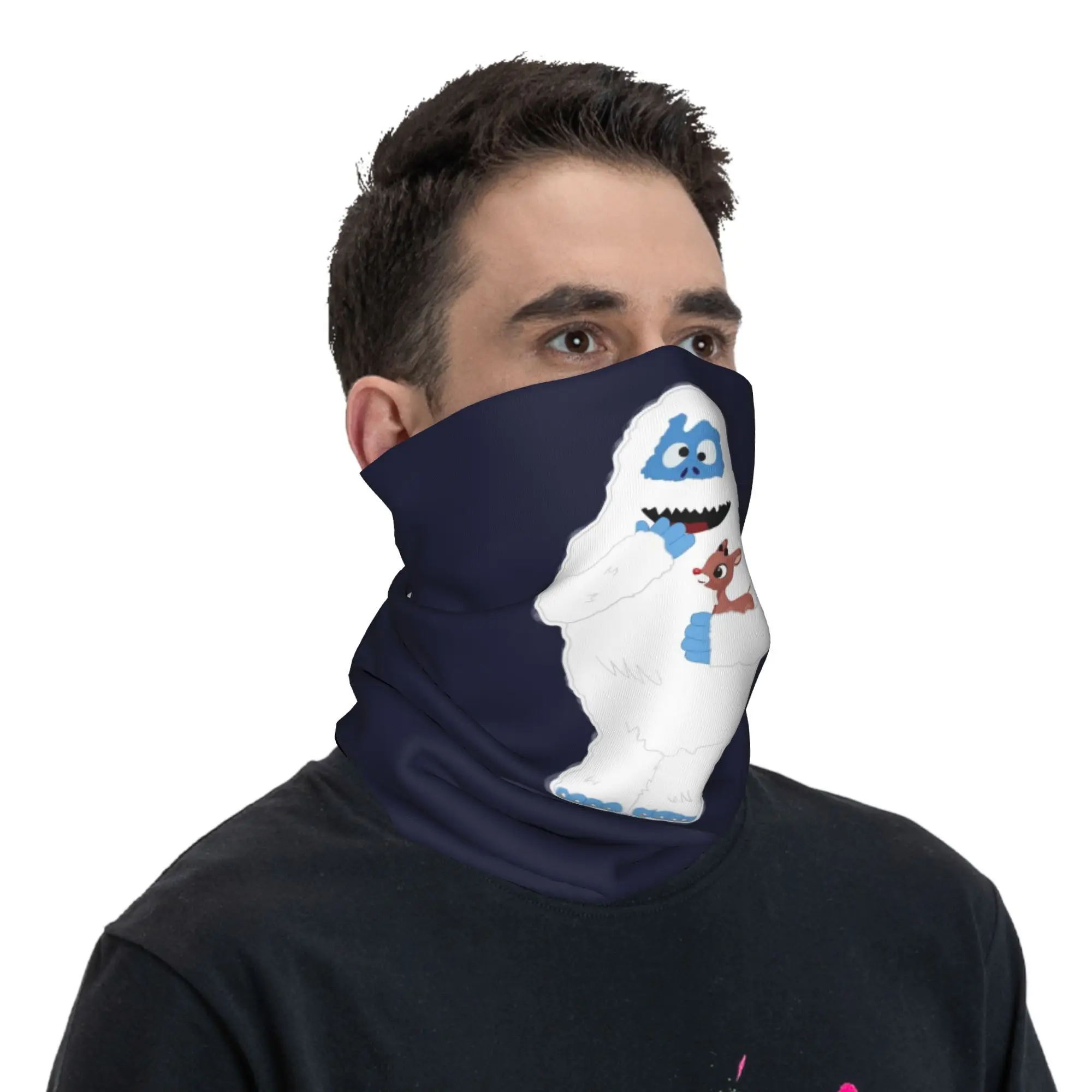 عيد الميلاد رجل الثلج البغيض مع رودولف باندانا الرقبة الجراب مطبوعة التفاف وشاح متعدد الاستخدام ركوب الدراجات وشاح الجري