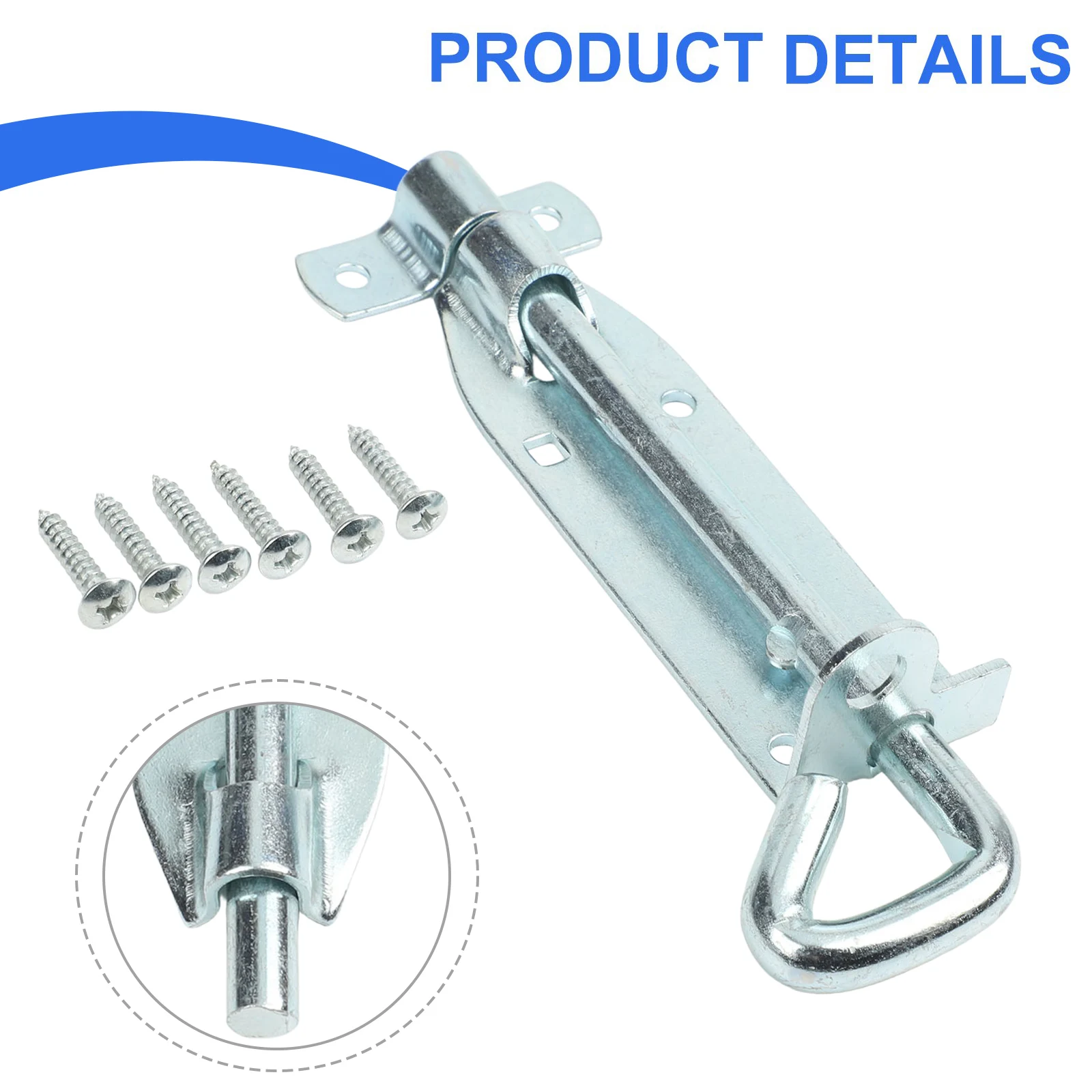 

Усиленный дверной засов для установки на улице, прочный замок для ворот, с антикоррозийным покрытием, плавный механизм скольжения