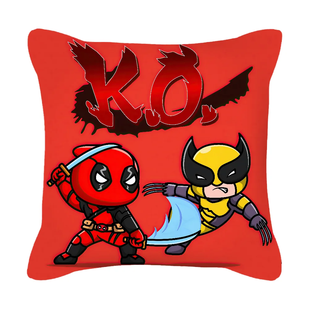 Wolverine and Deadpool Personalized Gift Decorative Pillow Covers Decorative Luxury Christmas Home Decoration Living Room Nordic