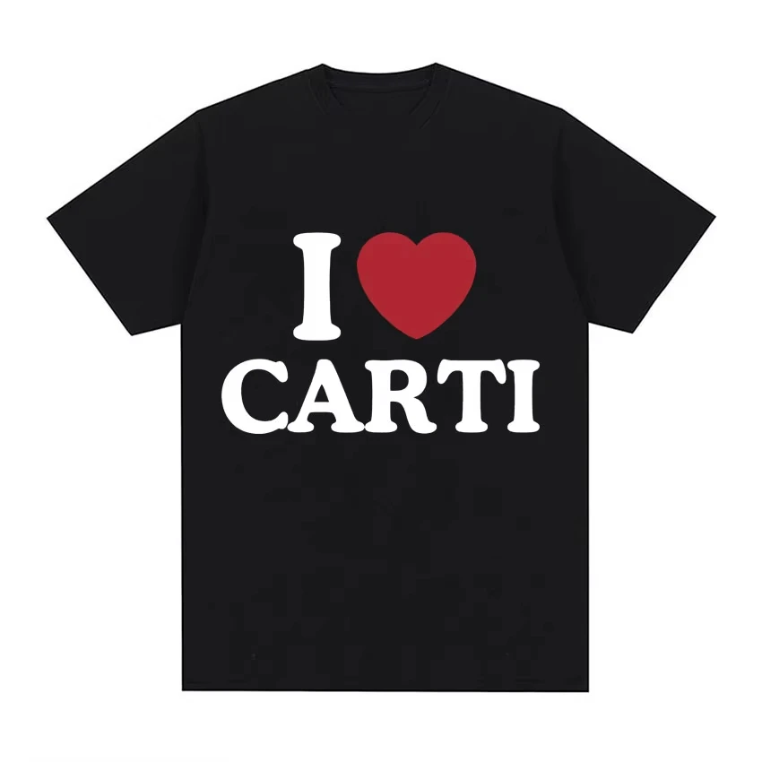 

I Love Playboi Carti Print T Shirt Fun Rapper Hip Hop Clothing Oversized T Shirts Fashion Casual Cotton T-shirt Tops Unisex