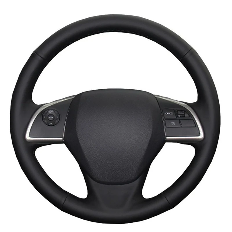 Car Steering Wheel Cover Cowhide Leather For Mitsubishi Outlander Mirage ASX 2012-2019 Eclipse Cross 2017-2019 L200 2015-2017