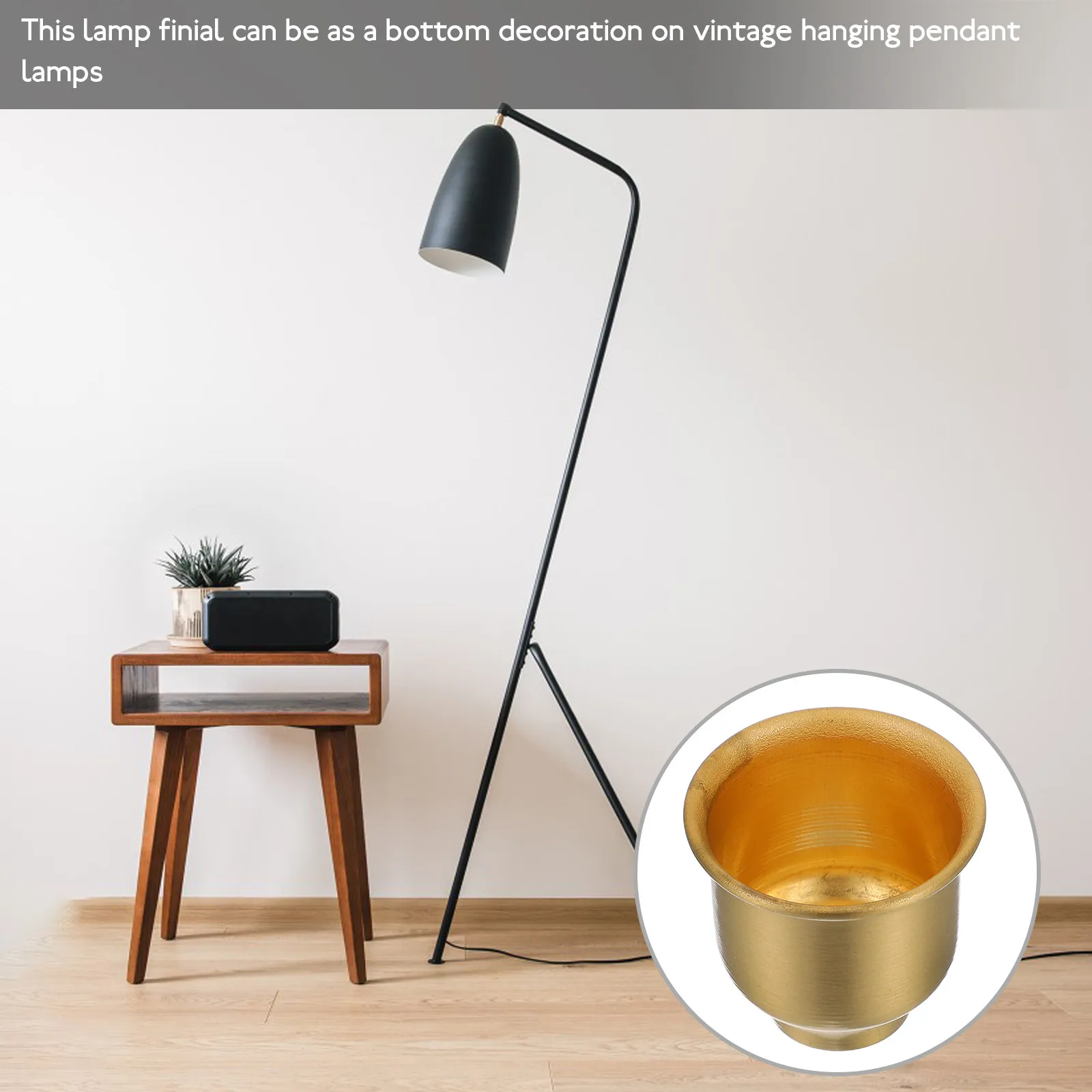 Brass Lamp Cup Rolled Edge Design E14 Light Socket Vintage Metal Holder Accent Fixture Brass Holder