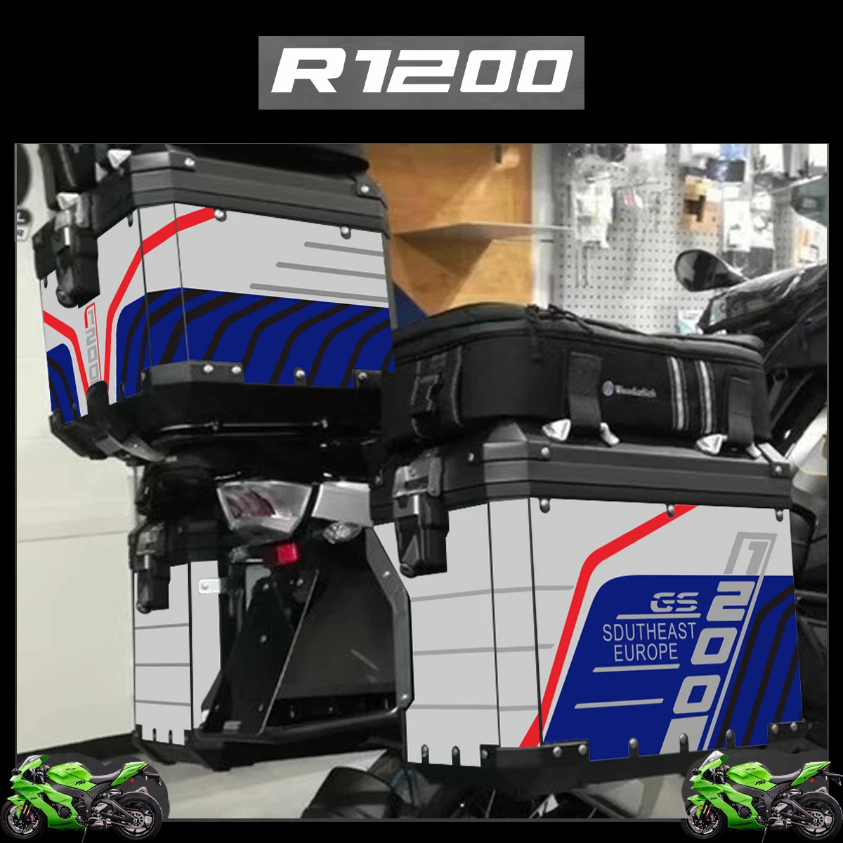 

For BMW R1200GS R1200 GS R 1200 GS 2019-2023 Adventure Reflective Sticker Protector Set Decorative sticker Aluminum BOX