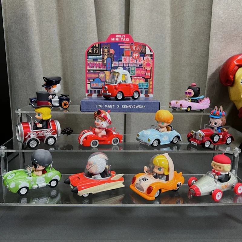 POP MART POPCAR Super Track Series Blind Box Mystery Box Guess Bag Toys Doll Cute Anime Figure Desktop Ornaments Collection