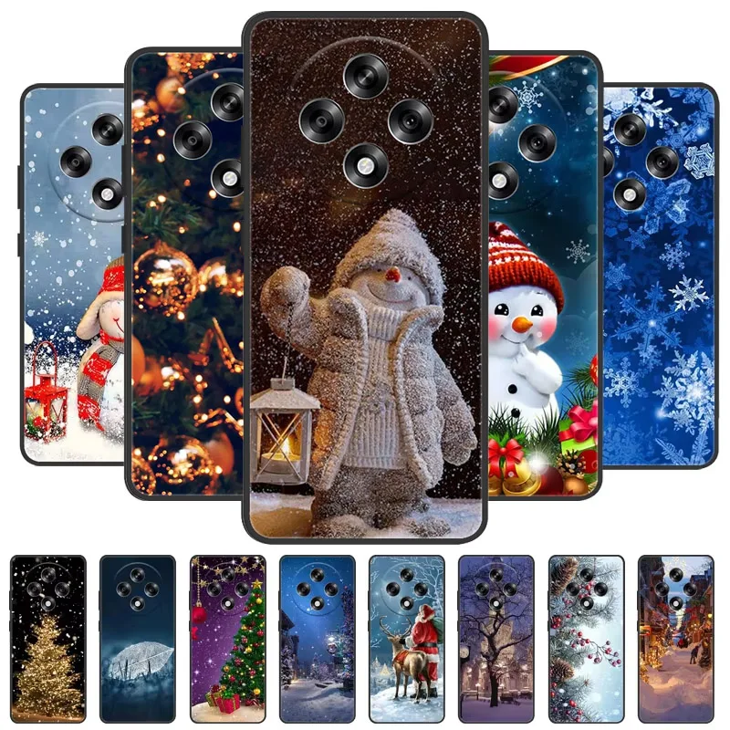 

For OPPO Reno 12F 5G Case 12FS Christmas Soft Silicone Bumper Back Cover for OPPO Reno 12 FS CPH2637 Reno12F 5G Phone Case