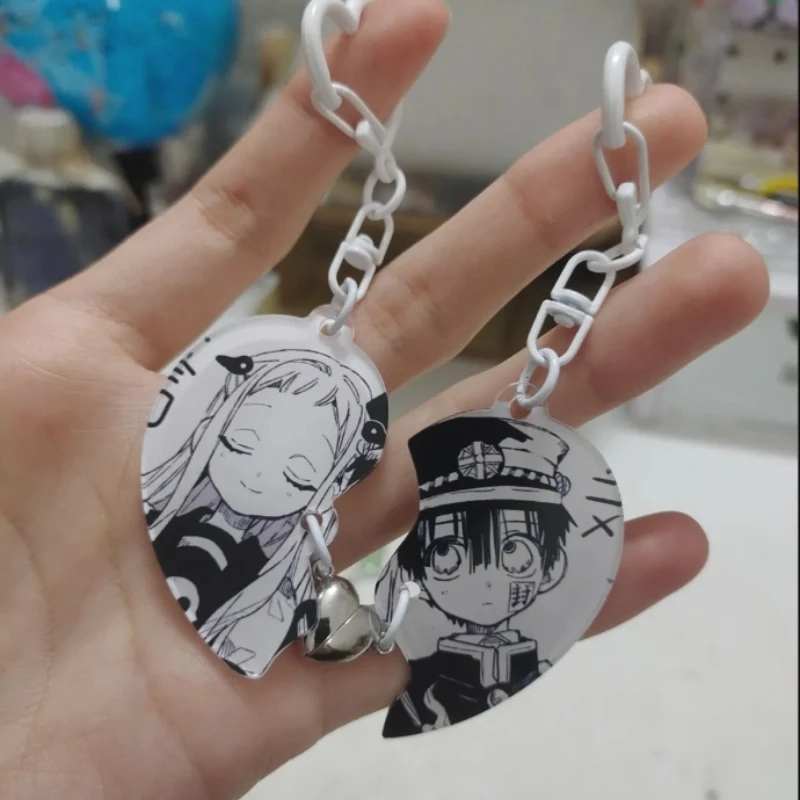 Llavero de anime de Hanako-kun, colgante magnético de acrílico de Hanako y Nene Yashiro, llavero de pareja, decoración para bolso