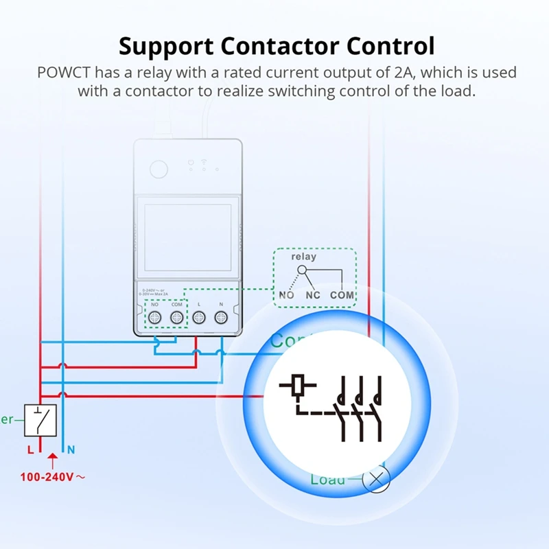 Новый кольцевой интеллектуальный измеритель мощности POWCT ESP32, трансформатор тока с чипом, 100 А, монитор энергии, контактное управление, работает с Alexa IFTTT