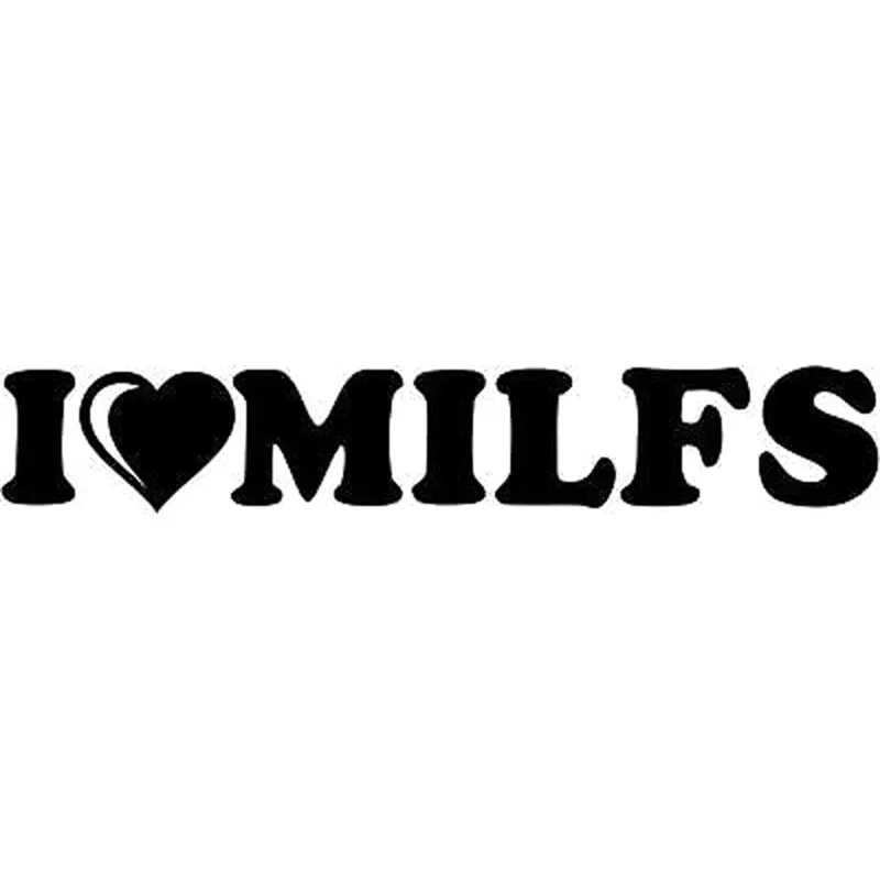 Car Sticker I Love MILF Humor Car Styling Vinyl Decal Car Sticker PVC Waterproof Sunscreen 15CM