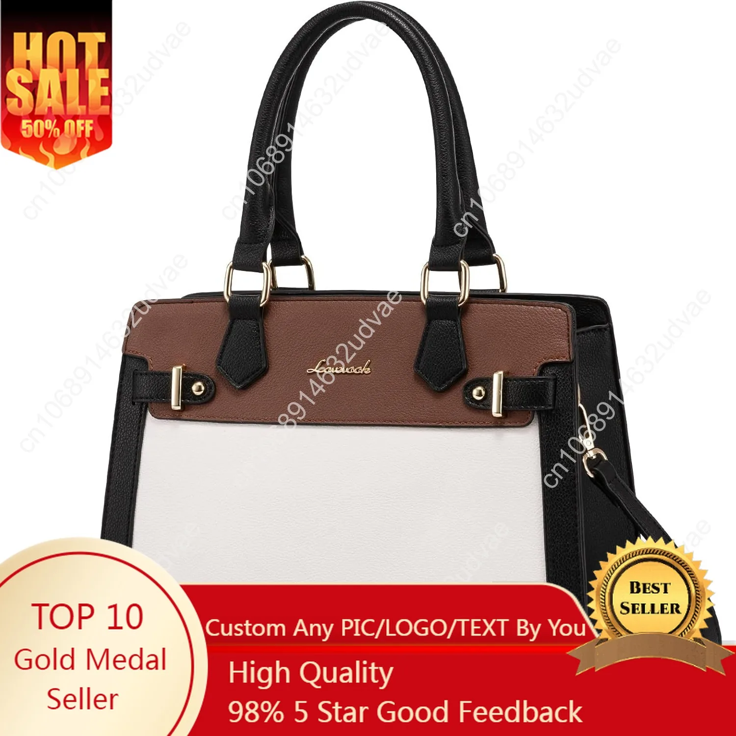 

LOVEVOOK Purses and Handbags for Women, Tote Shoulder Bag Satchel Black Purse and PU Leather Top Handle for ladies