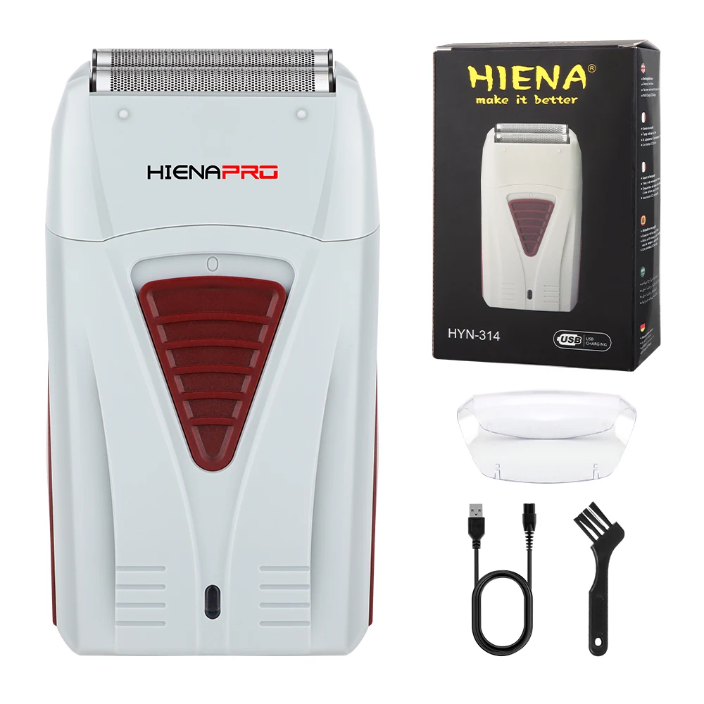 

HIENA Rechargeable Cordless Shaver for Men Twin Blade Reciprocating Beard Razor Face Care Multifunction Strong Trimmer